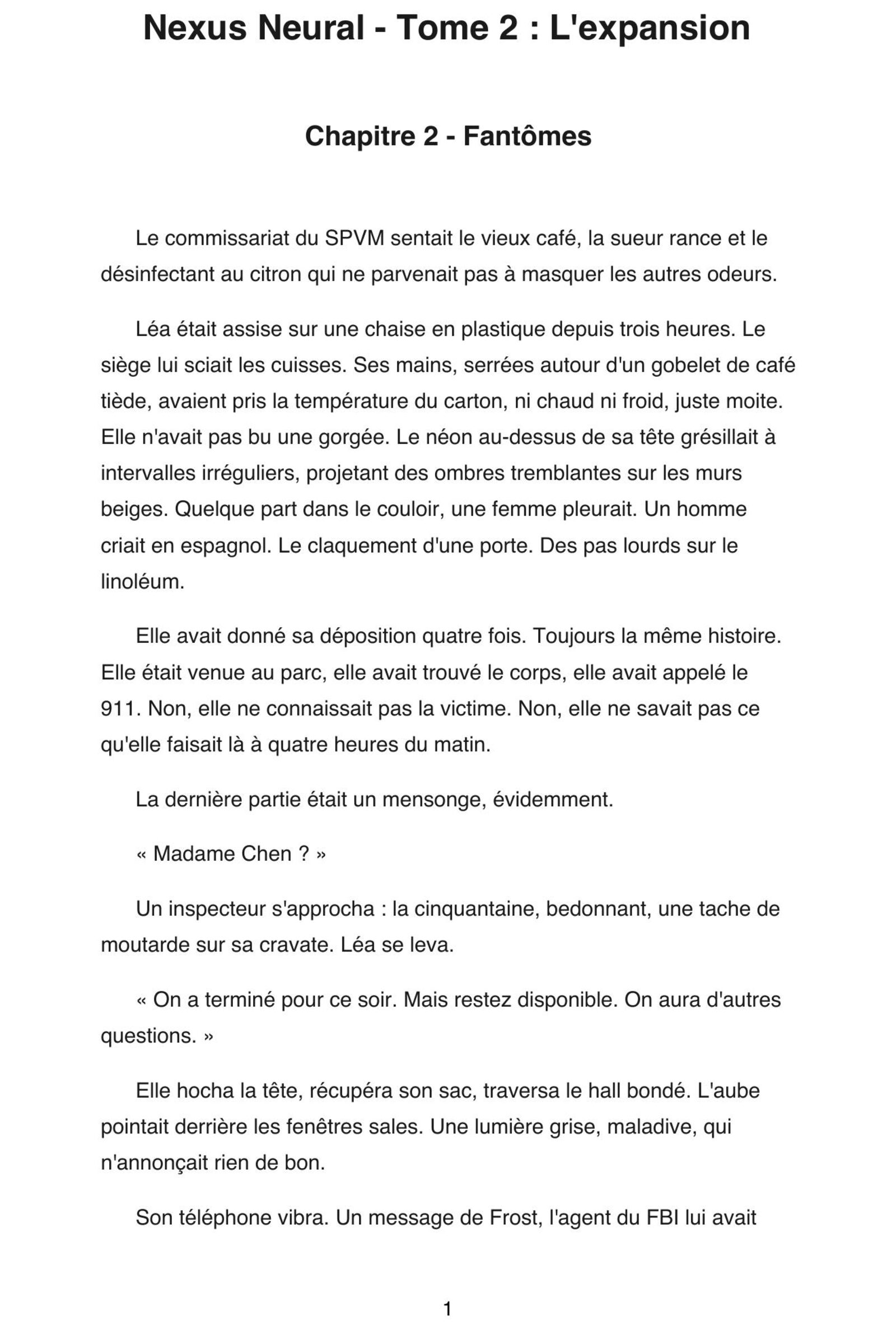 Page 11 de l'extrait de Nexus Neural : Tome 2 - L'Expansion