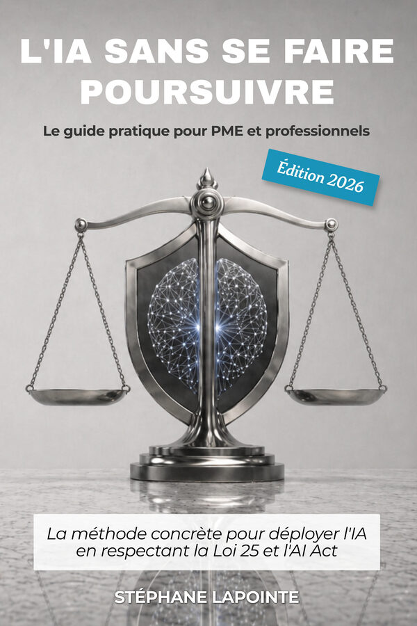 L'IA sans se faire poursuivre - Le guide pratique pour PME et professionnels - par Stéphane Lapointe