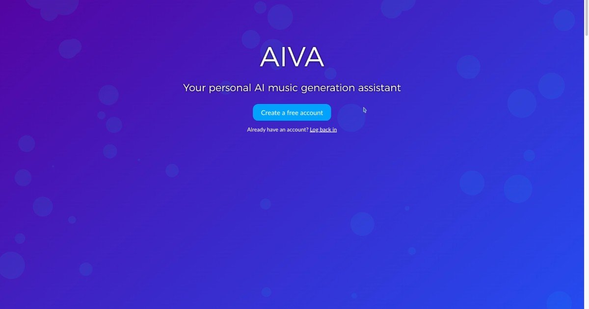 Capture d'écran de AIVA