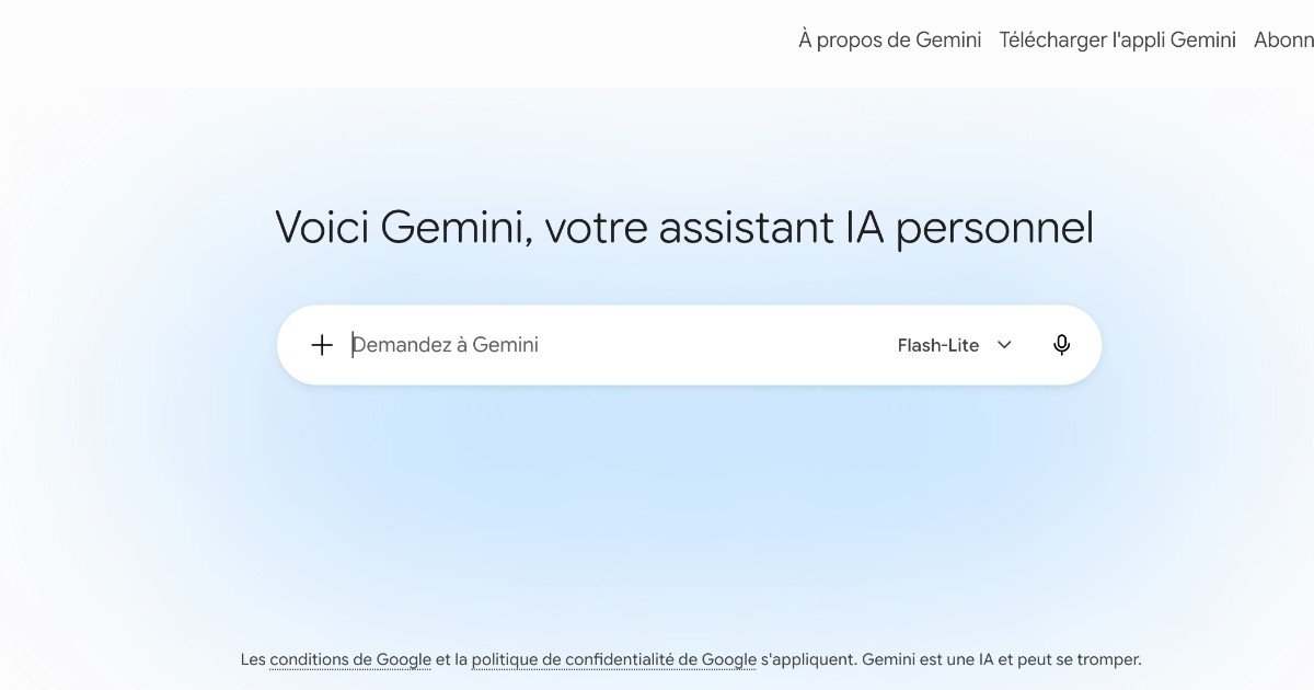 Capture d'écran de Gemini