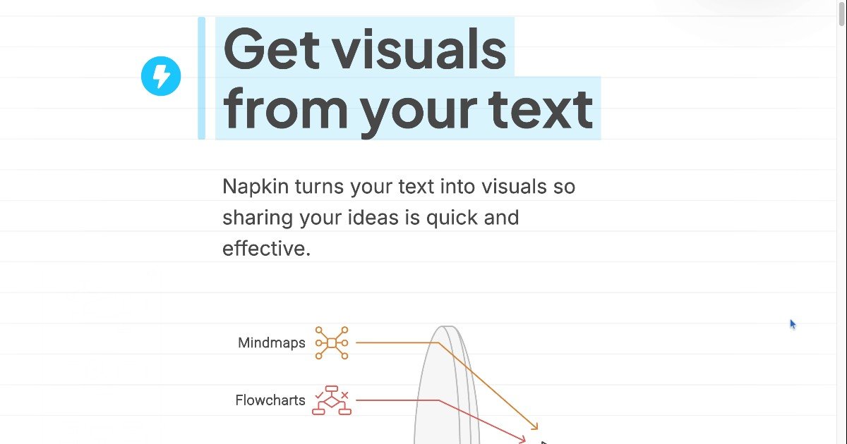 Capture d'écran de Napkin AI