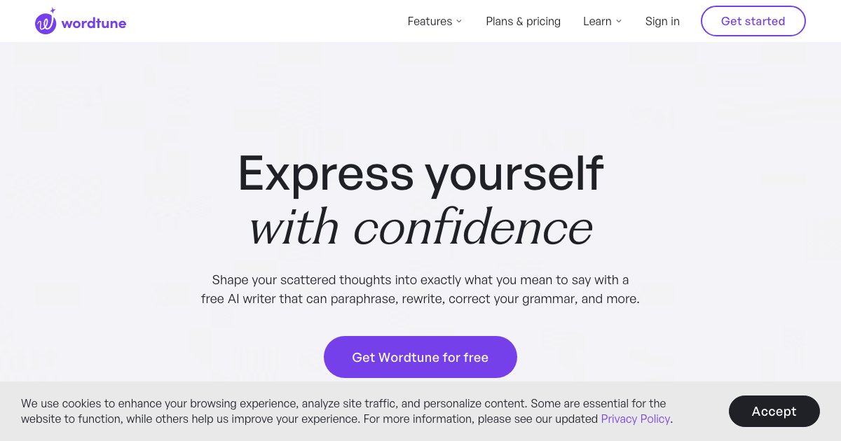 Capture d'écran de Wordtune