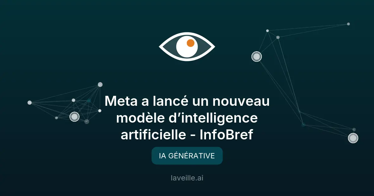 Meta lance un nouveau modèle d'IA