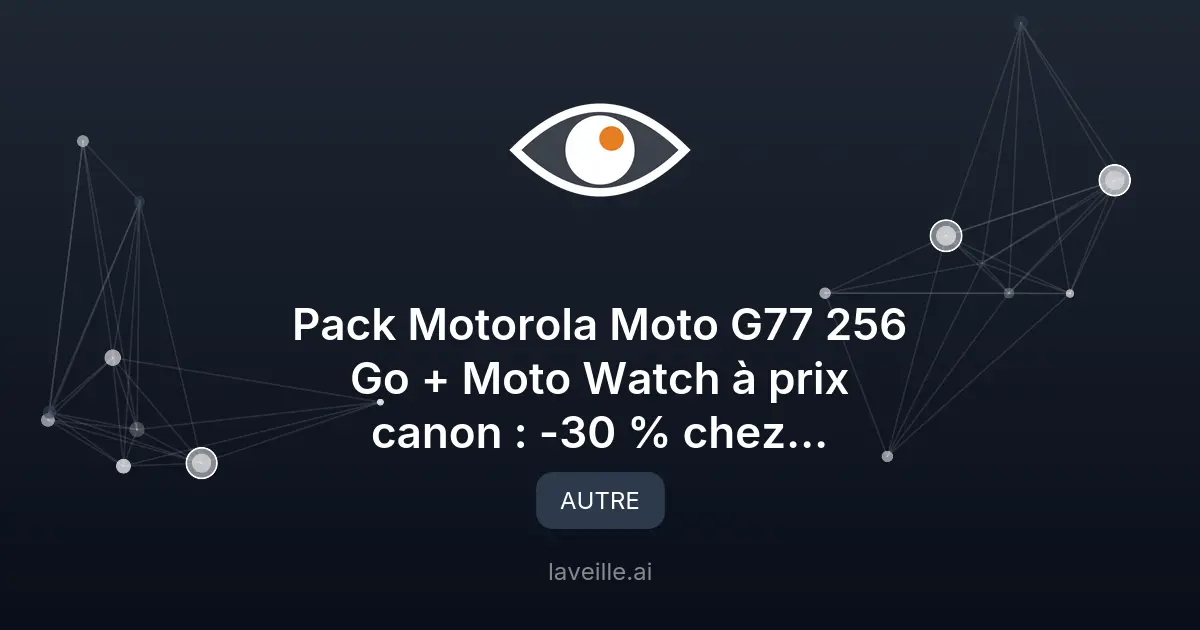 Pack Moto G77 et Moto Watch à -30 % chez Boulanger