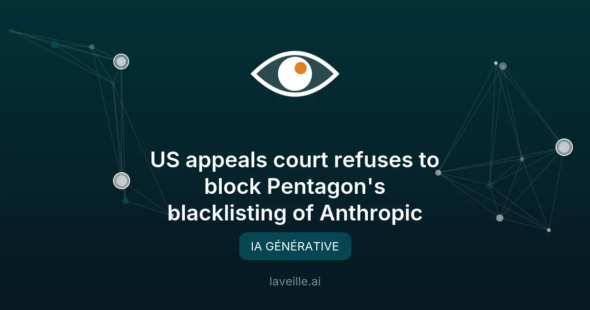 Anthropic classé comme risque de sécurité nationale par le Pentagone