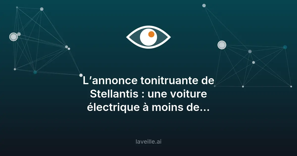 Stellantis lance une voiture électrique à moins de 15 000 euros