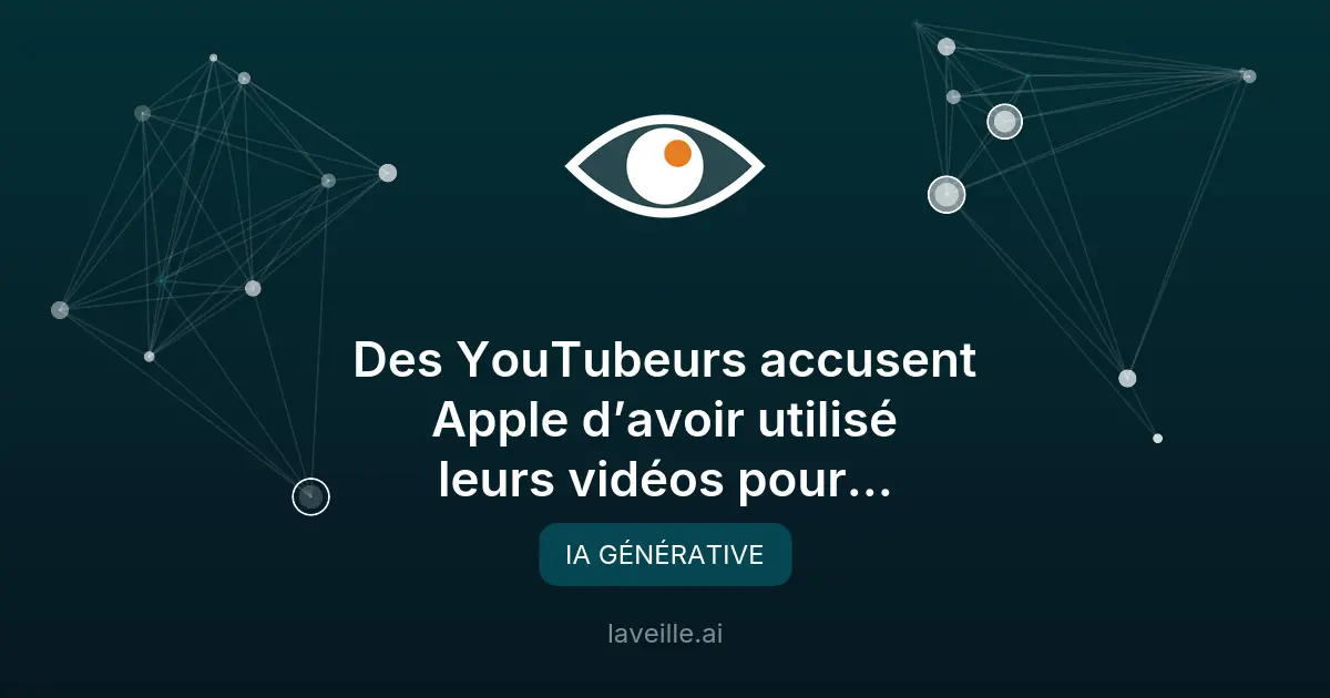 Apple accusé d'utiliser des vidéos YouTube pour son IA