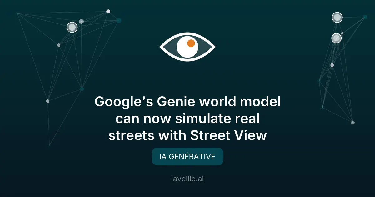 Google fusionne Street View et IA générative avec Genie 3