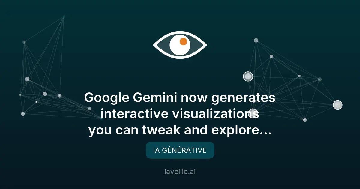 Google Gemini crée des visualisations interactives en chat