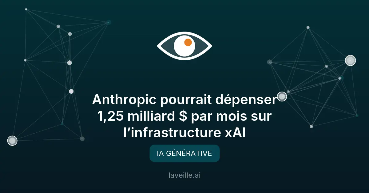 Anthropic investit 1,25 milliard $ par mois dans xAI