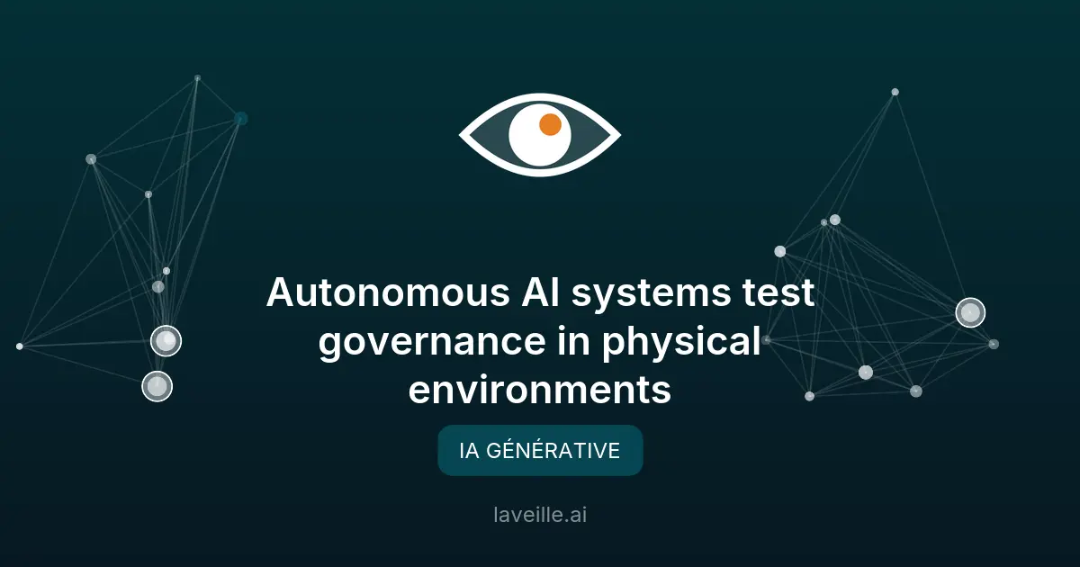 Gouvernance des IA autonomes en environnements physiques