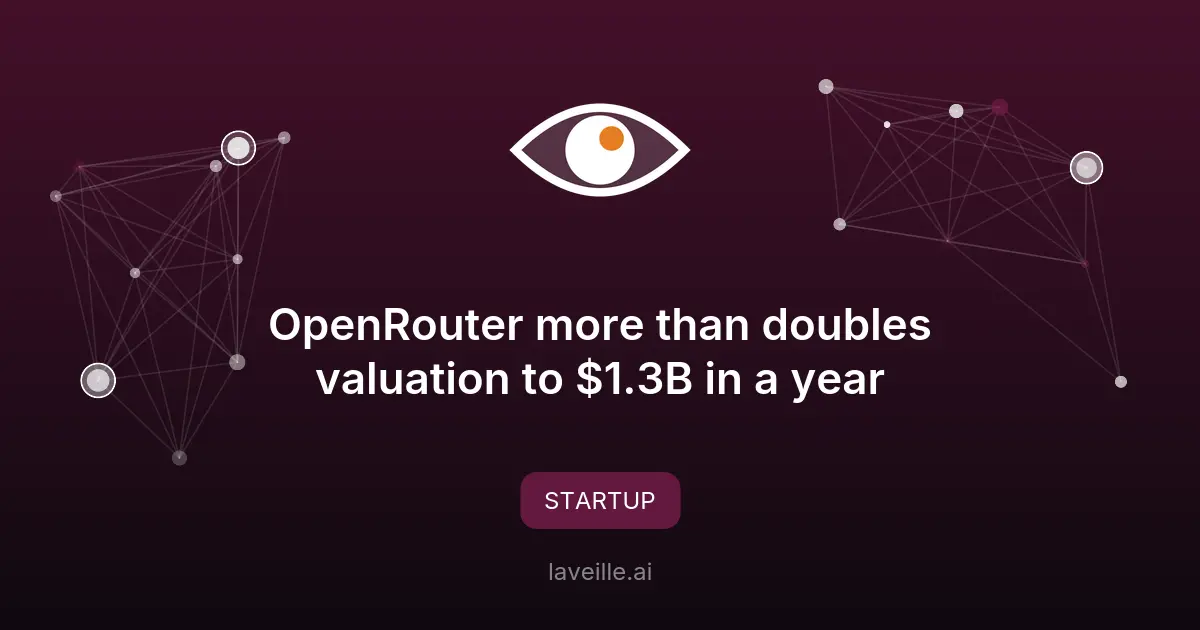 OpenRouter double sa valorisation à 1,3G$