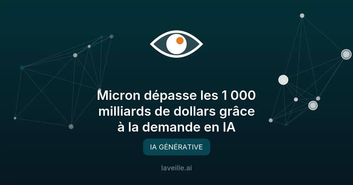 Micron dépasse 1 000 milliards grâce à l'IA