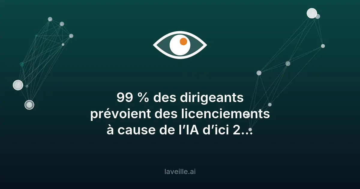 IA et emploi: 99% des dirigeants prévoient des licenciements