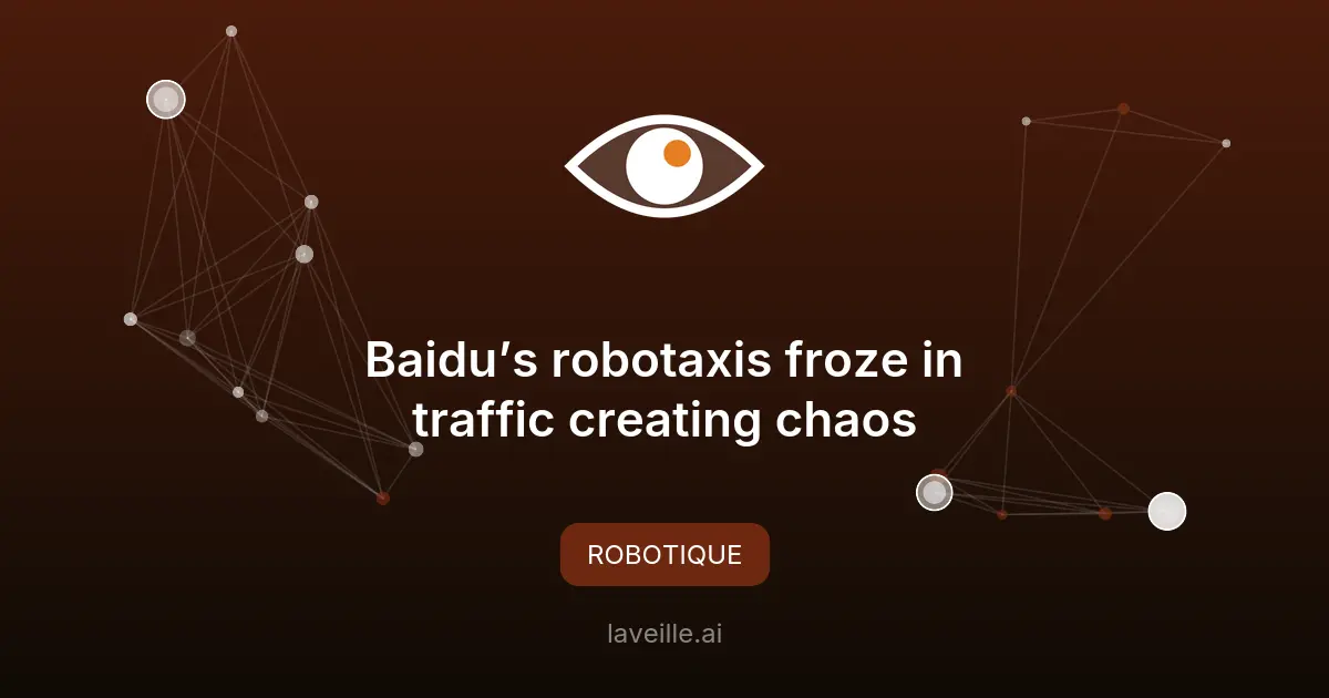 Incident des robotaxis Baidu : chaos à Wuhan