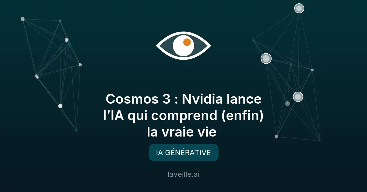 Nvidia lance Cosmos 3 : l'IA physique open source