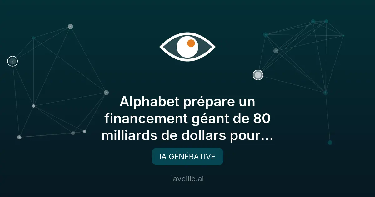 Alphabet lève 80 milliards pour l'IA