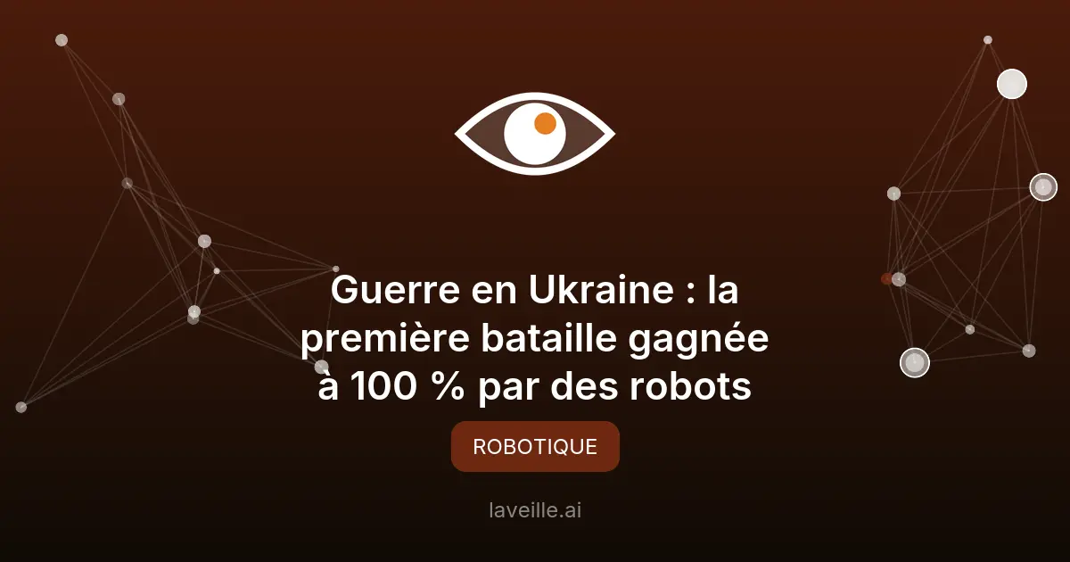 Guerre en Ukraine : Victoire 100 % robotisée