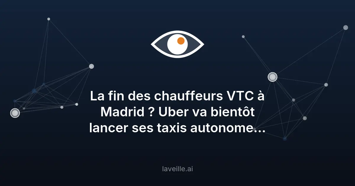 Uber lance ses robotaxis à Madrid en 2026