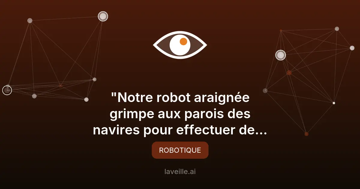 Robot araignée de Diden Robotics pour chantiers navals