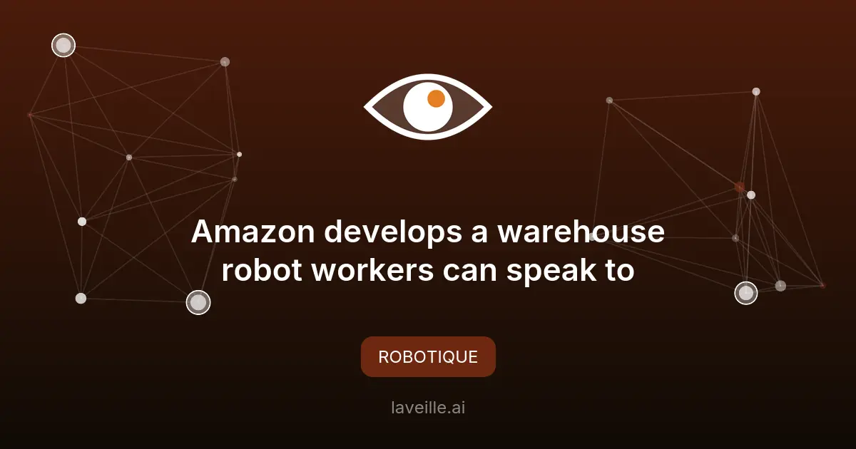Amazon lance un robot d'entrepôt pilotable à la voix