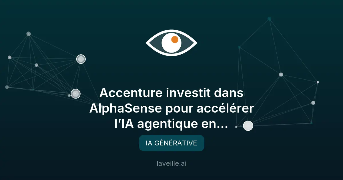 Accenture investit dans AlphaSense pour l'IA agentique