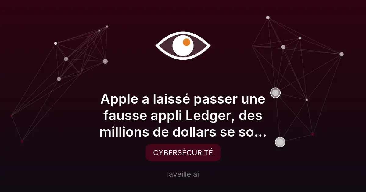 Fausse appli Ledger : 9,5 millions de dollars volés