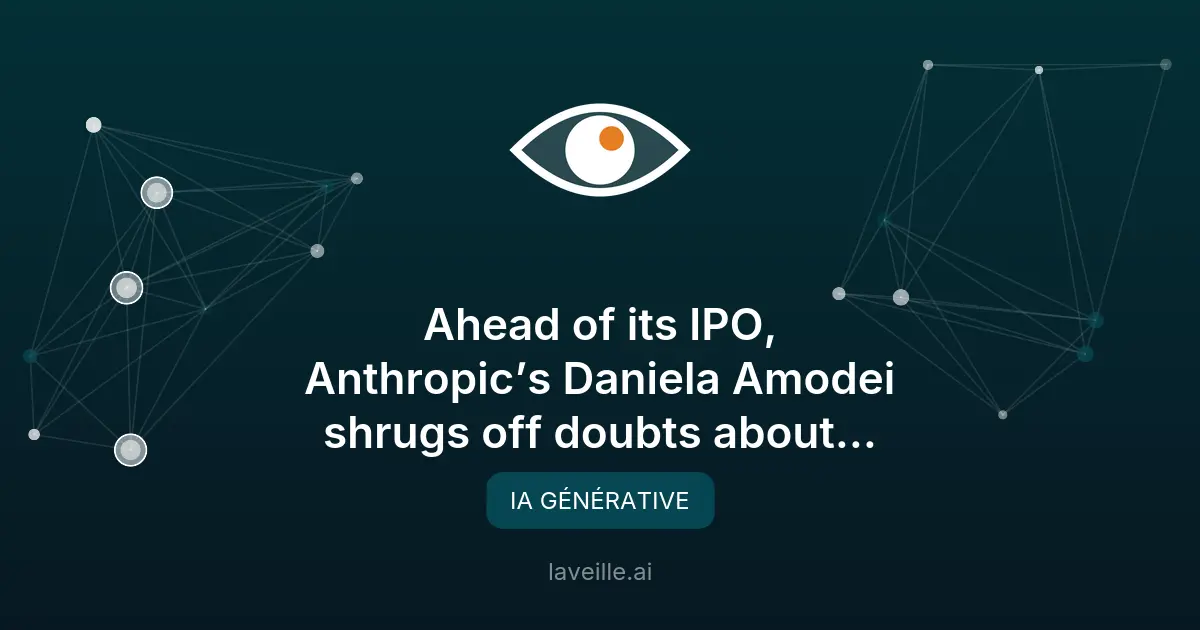 Anthropic prépare son introduction en bourse