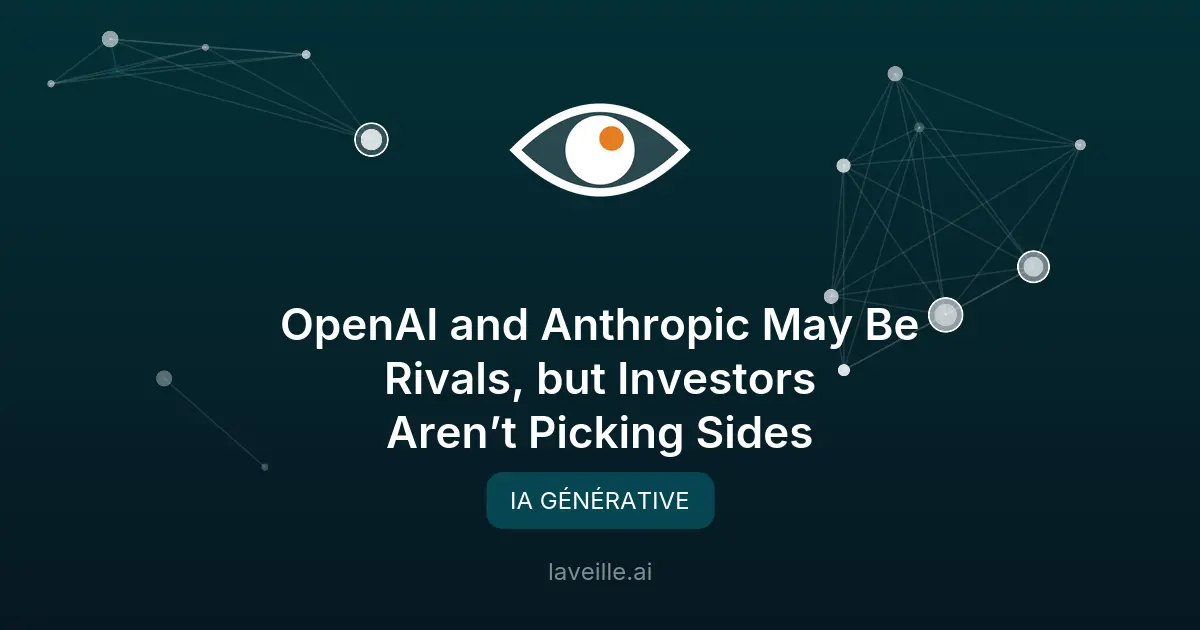 OpenAI et Anthropic : 90 investisseurs communs malgré la rivalité