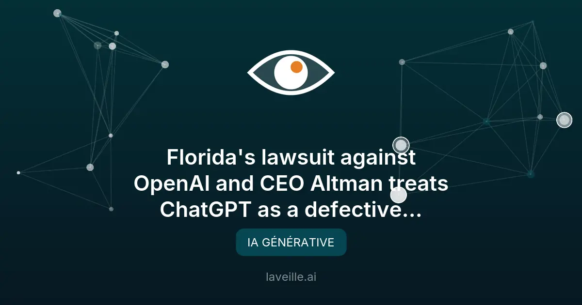 Floride poursuit OpenAI pour dangers liés à ChatGPT