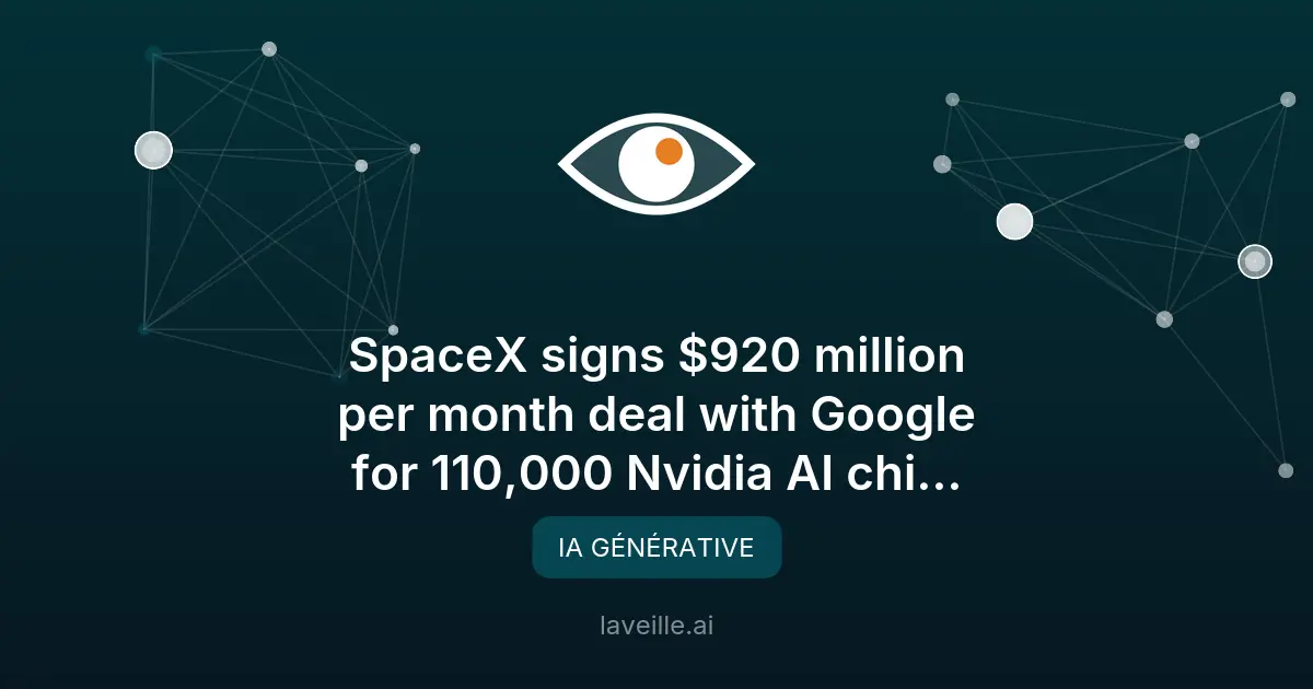 SpaceX et Google : contrat de 920 millions pour des puces IA
