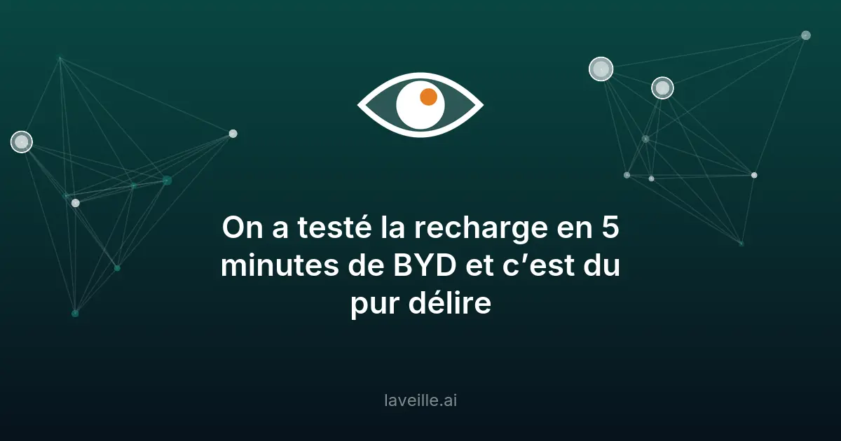 BYD Flash Charging : recharge en 5 minutes testée