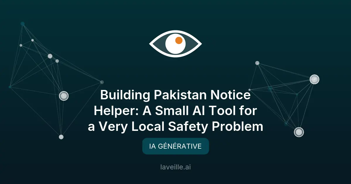 Pakistan Notice Helper : un outil IA pour la sécurité locale