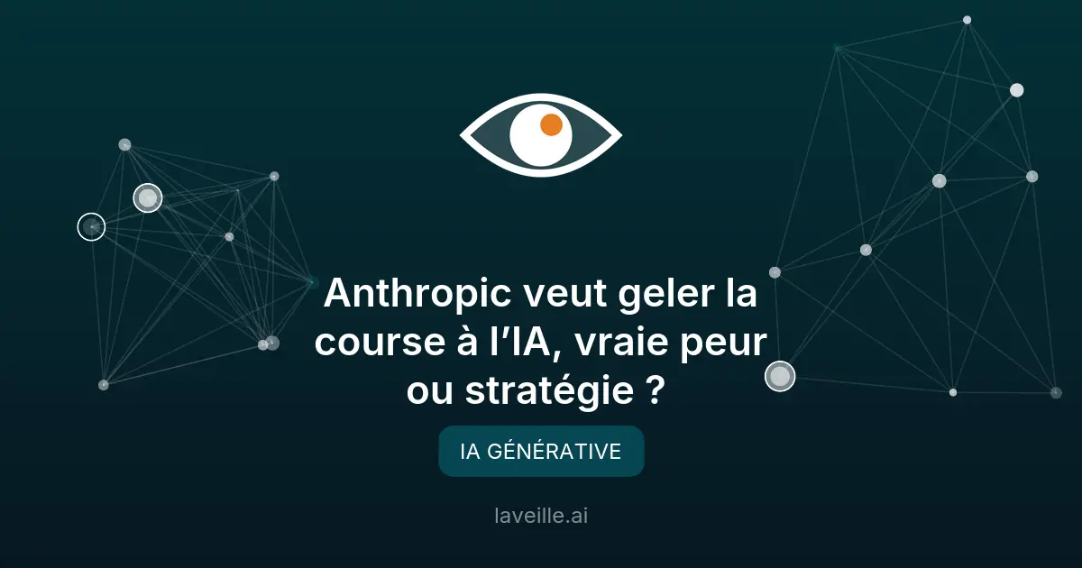 Anthropic veut geler l'IA : peur réelle ou stratégie ?