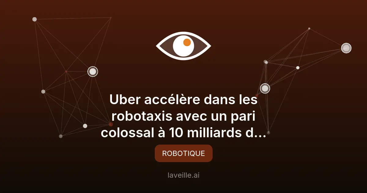 Uber investit 10 milliards dans les robotaxis