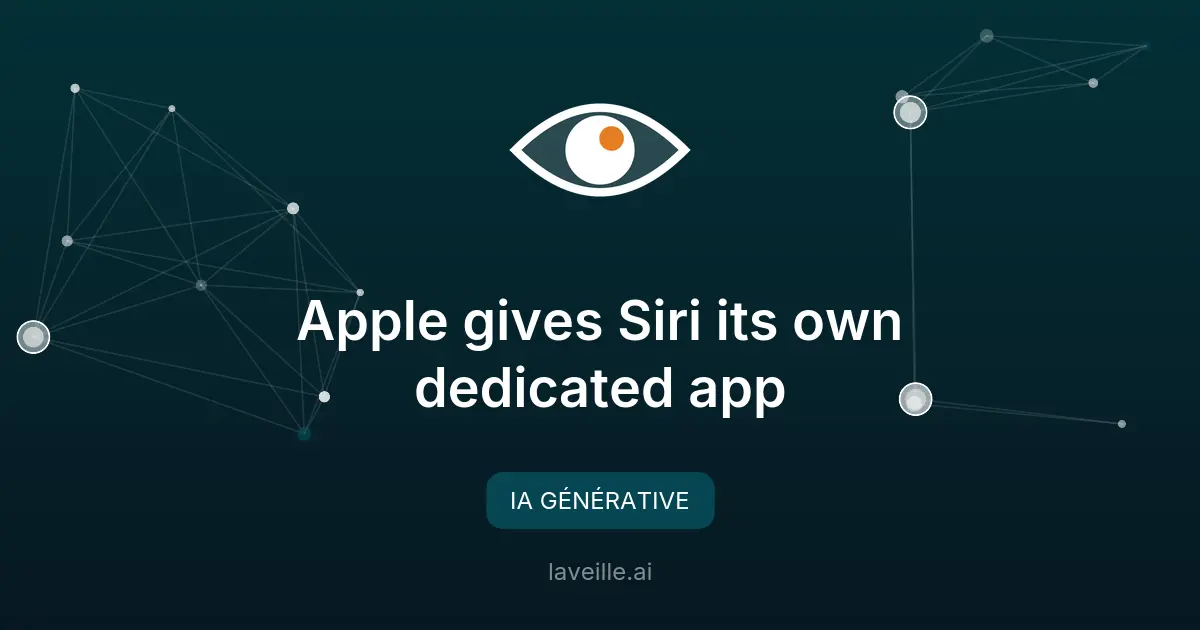 Apple lance une application dédiée à Siri en 2026