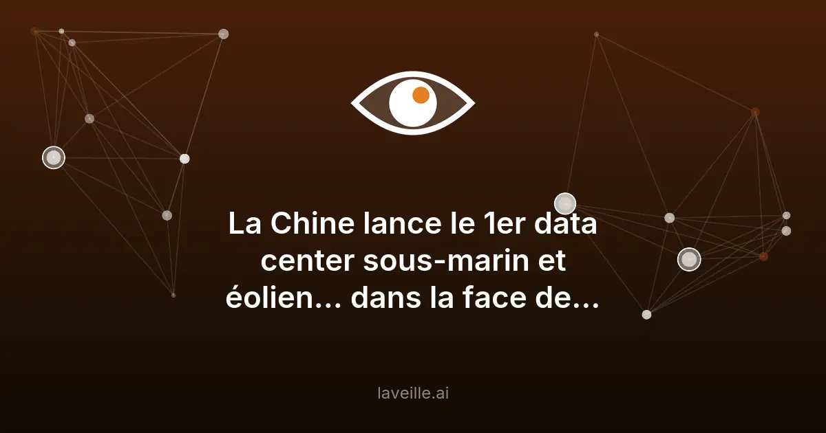 Data center sous-marin éolien : l'innovation chinoise