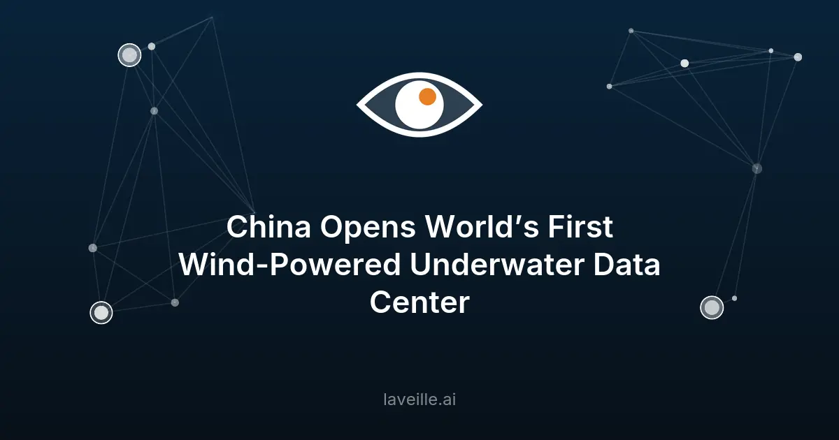 Chine inaugure premier centre de données sous-marin éolien