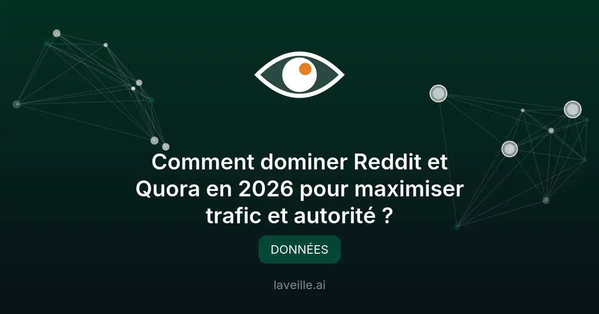 Maximisez votre trafic avec Reddit et Quora en 2026