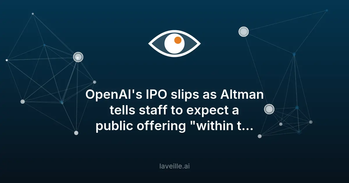 OpenAI prévoit son introduction en bourse d'ici un an