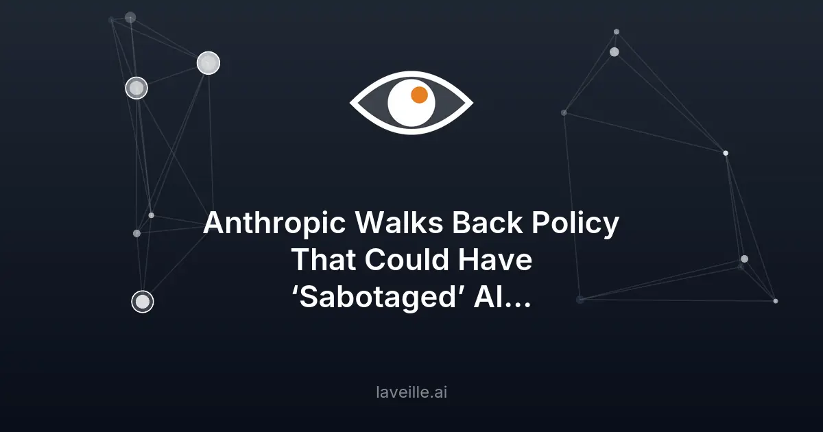 Anthropic recule sur un garde-fou invisible de Claude qui pouvait « saboter » les chercheurs en IA