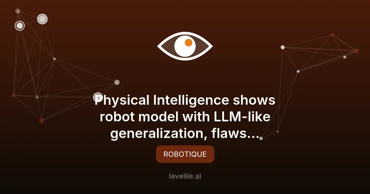 Le modèle de robot π0.7 : avancées en généralisation