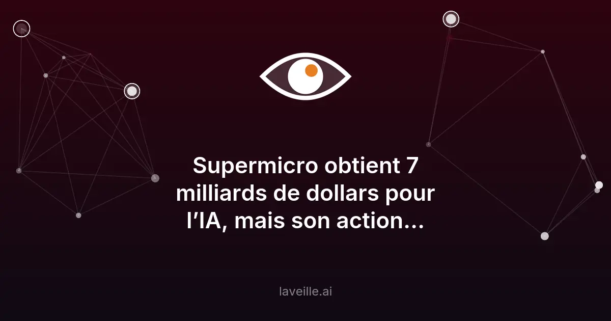 Supermicro lève 7 milliards pour l'IA malgré une chute en Bourse