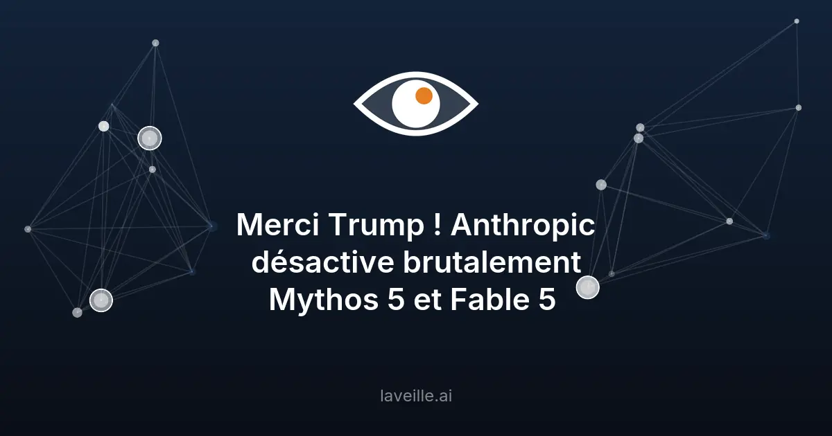 Anthropic désactive Claude Fable 5 et Mythos 5