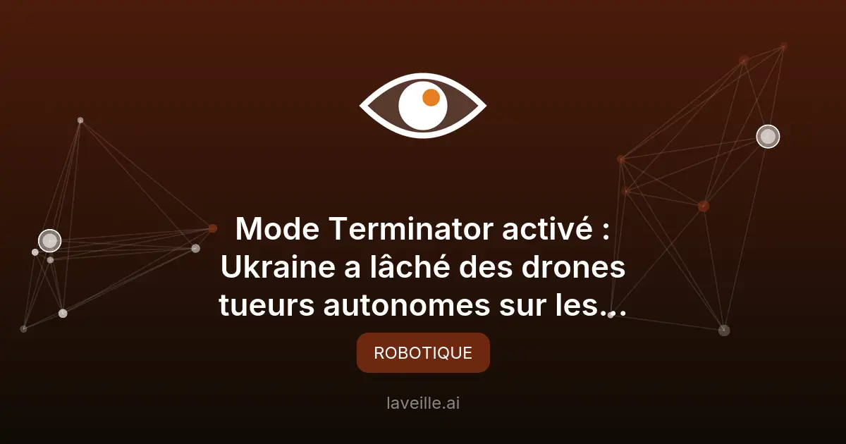 Drones autonomes 'Terminator' : l'Ukraine teste l'IA militaire