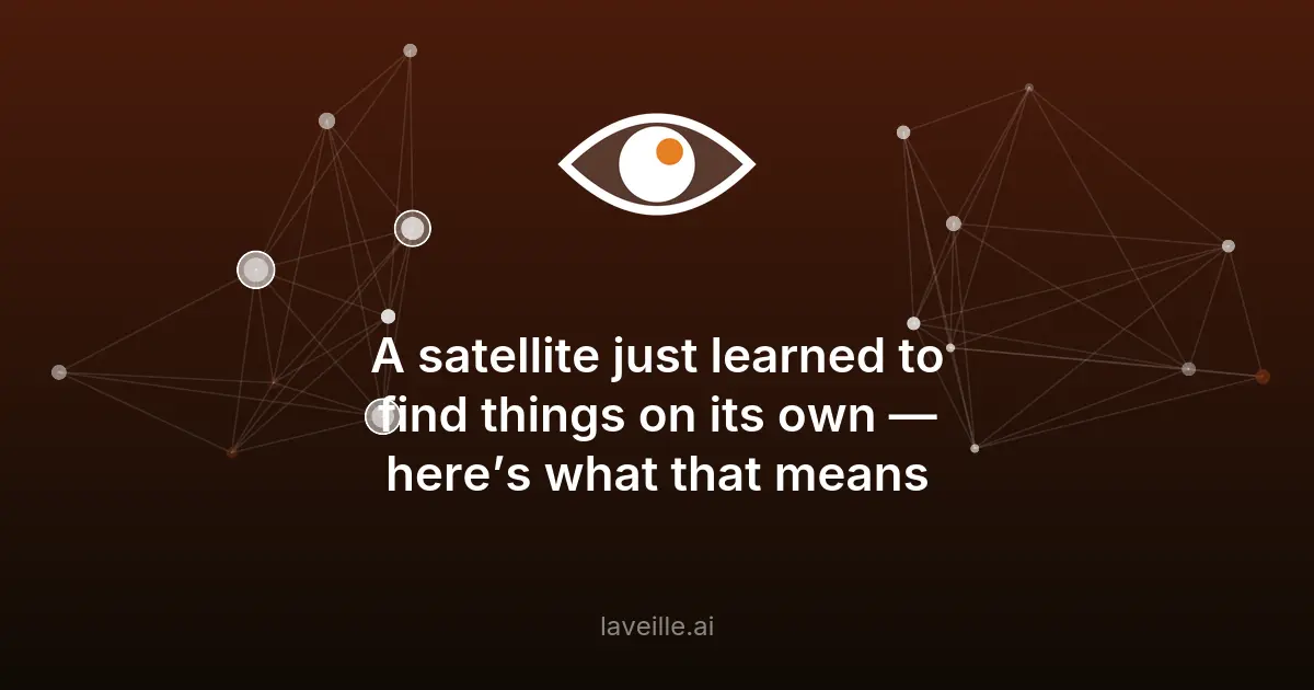 IA embarquée : un satellite analyse des données seul en orbite