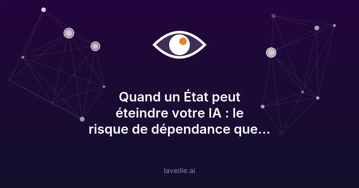 Risque de dépendance aux fournisseurs d'IA : l'alerte d'Anthropic