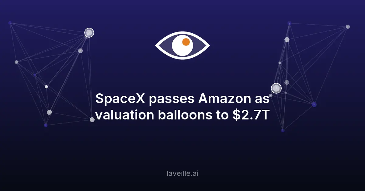 SpaceX dépasse Amazon avec 2,7 billions de dollars