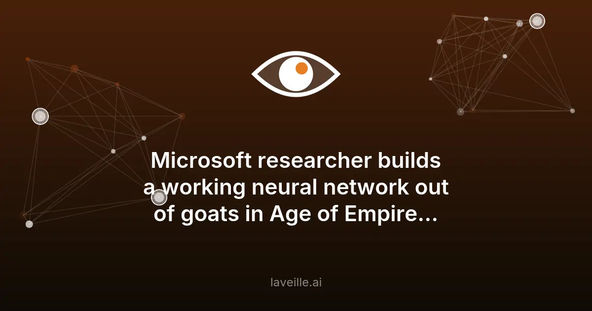 Un réseau neuronal dans Age of Empires II critique l'IA
