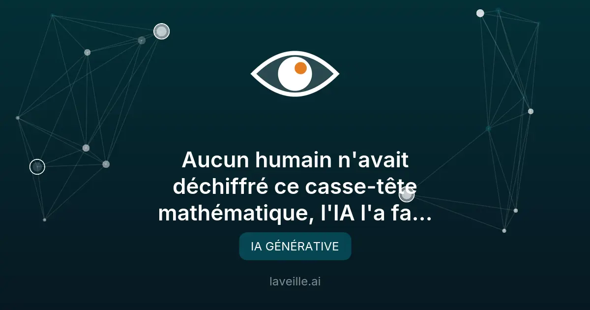 L'IA résout un casse-tête mathématique en trois jours